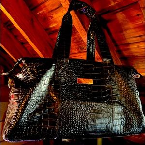 Gardinie Black Leather with suede interior 18" W * 8" D * 13.5" H